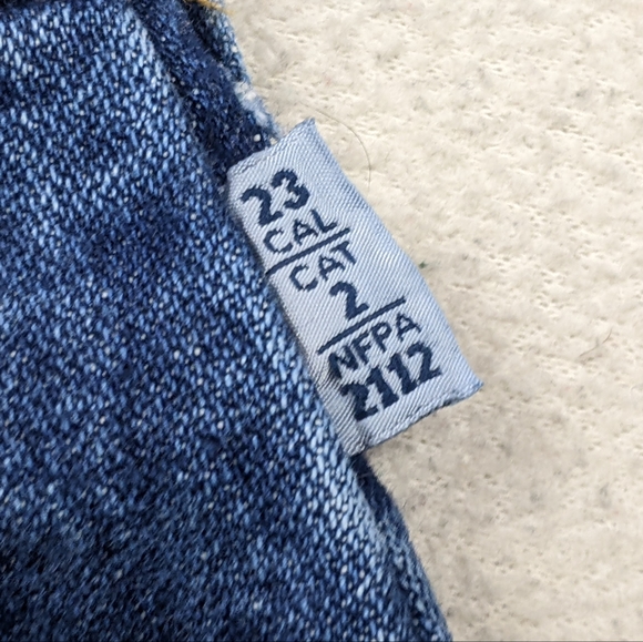 Tyndale FR Fire Resistant Dark Wash Jeans 23 CAL CAT 2 NFPA 2112 Mens Size 35x29 - Picture 7 of 16